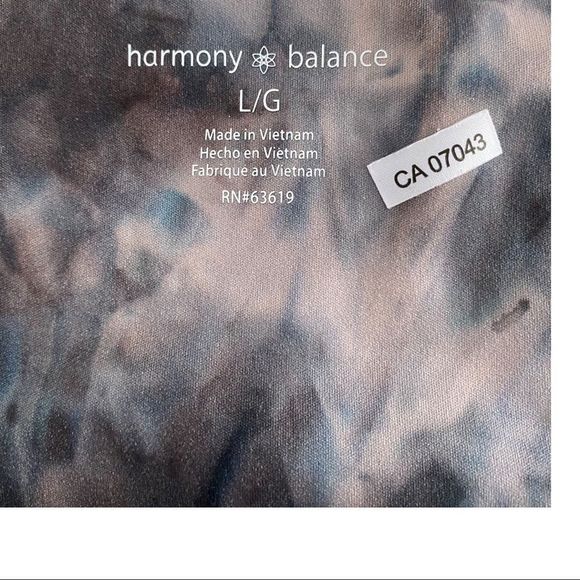 NWT Harmony Balance smoke Tie Dye Sports Bra size Large - Picture 2 of 5